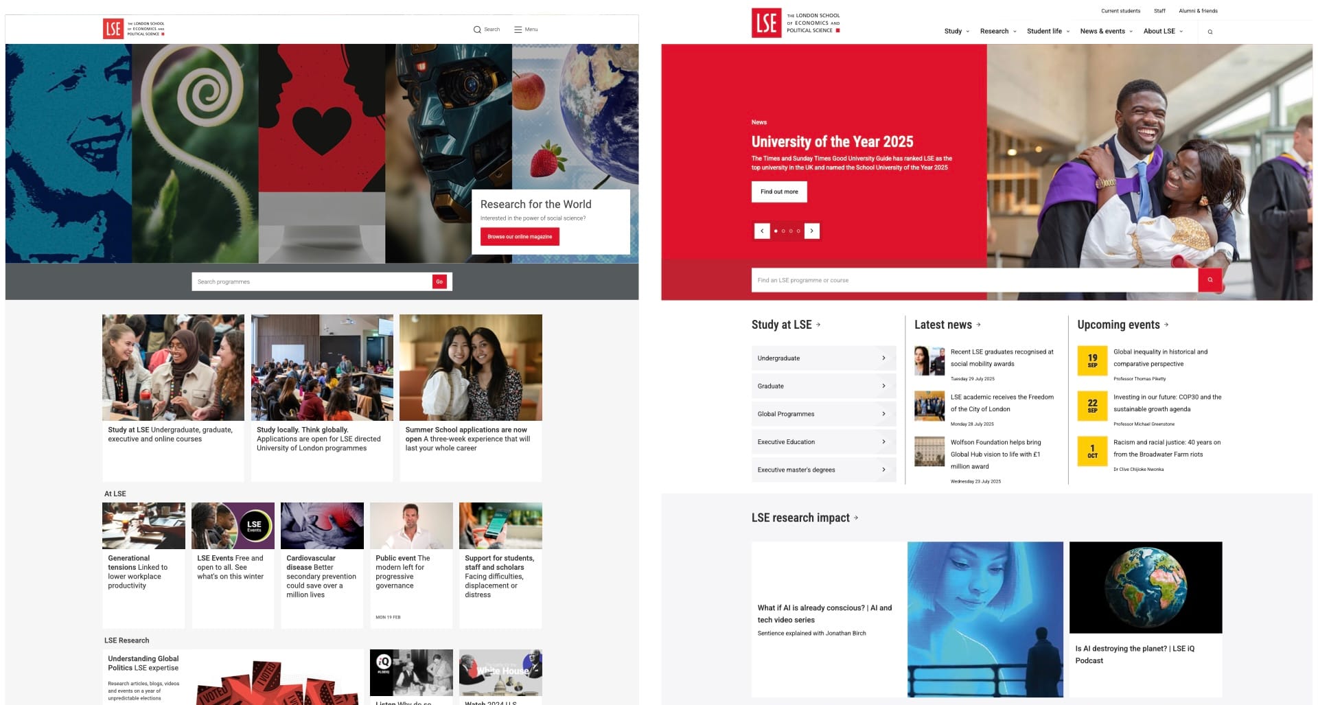 LSE: Helping a world-leading university refresh its homepage